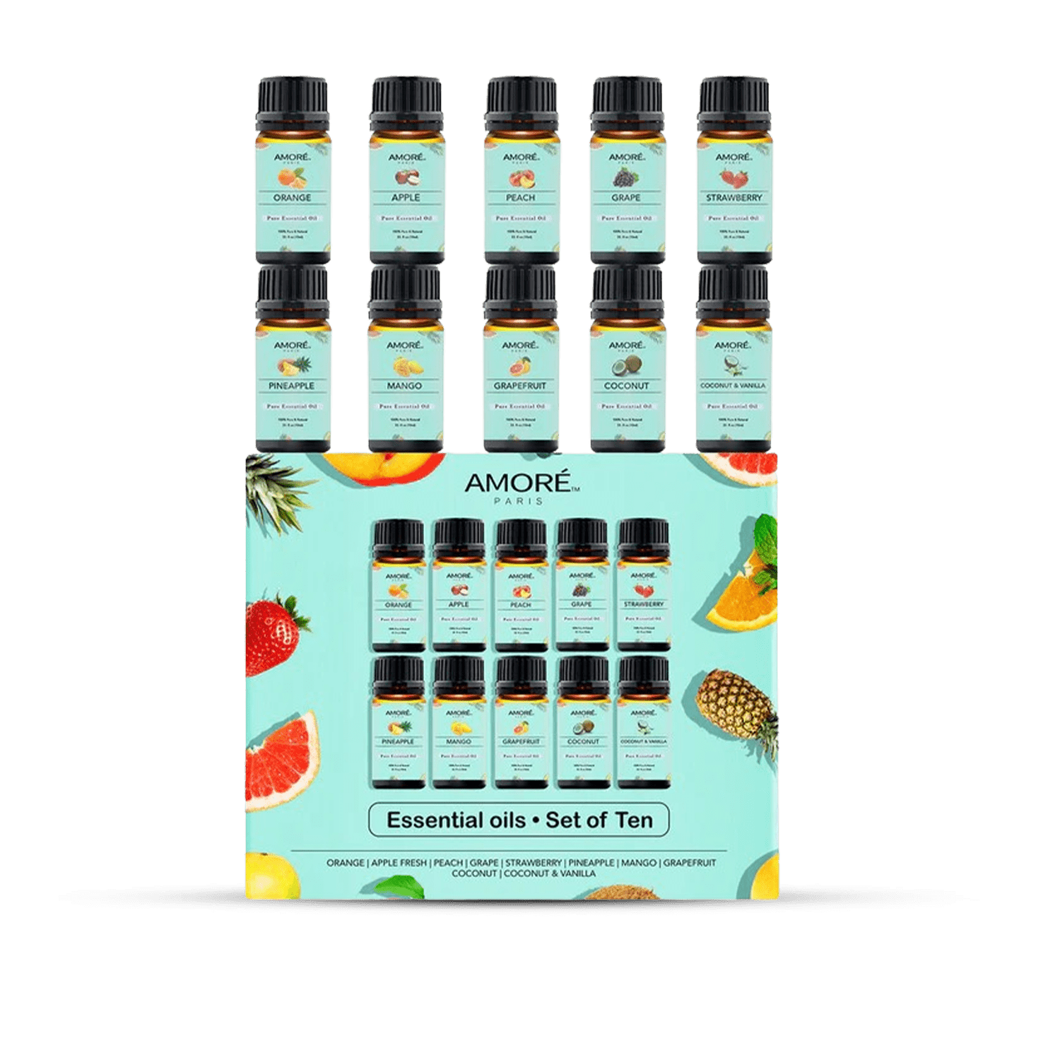 10-Piece: Fruity Collection Essential Oils