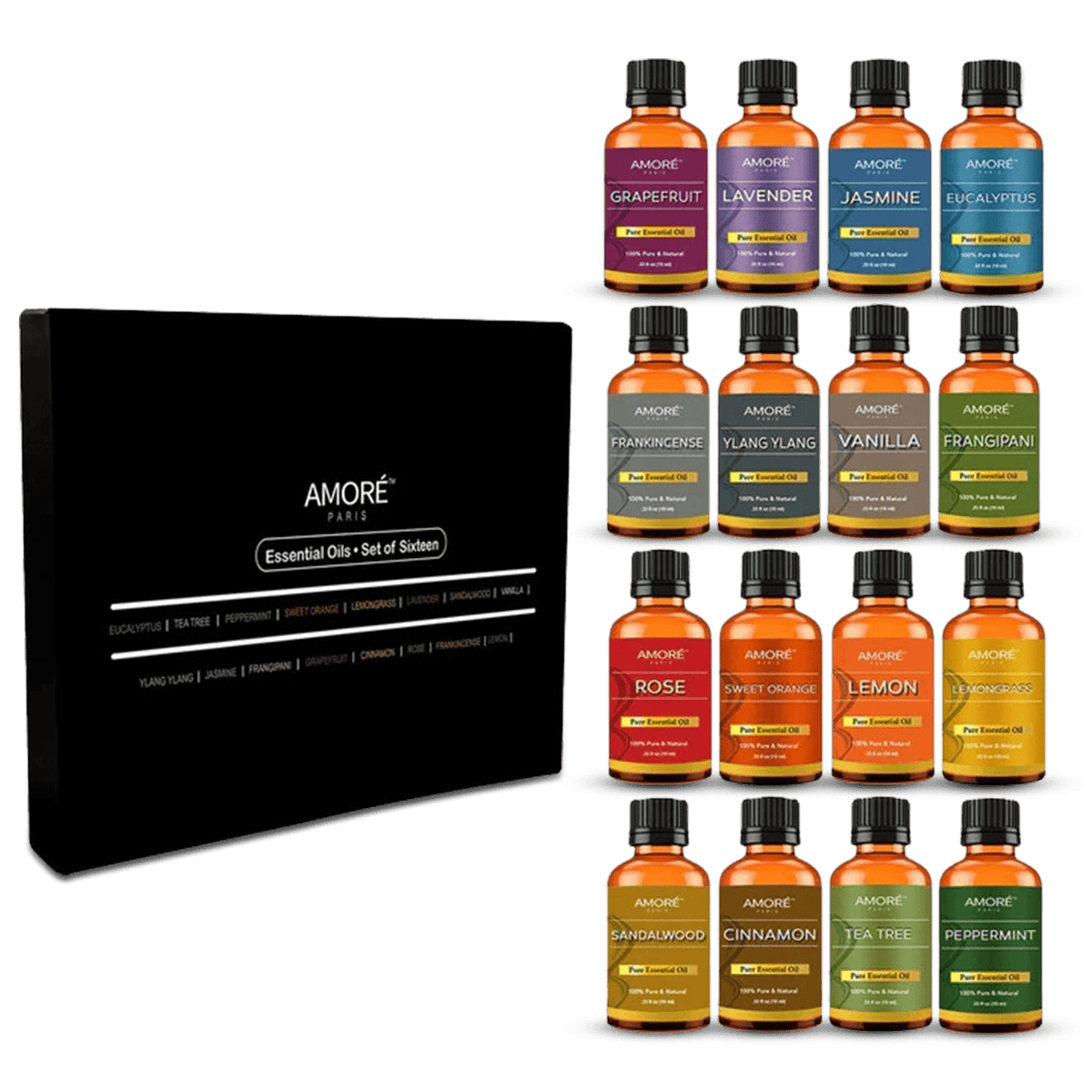 16 Piece: 100% Pure Therapeutic Grade Essential Oils