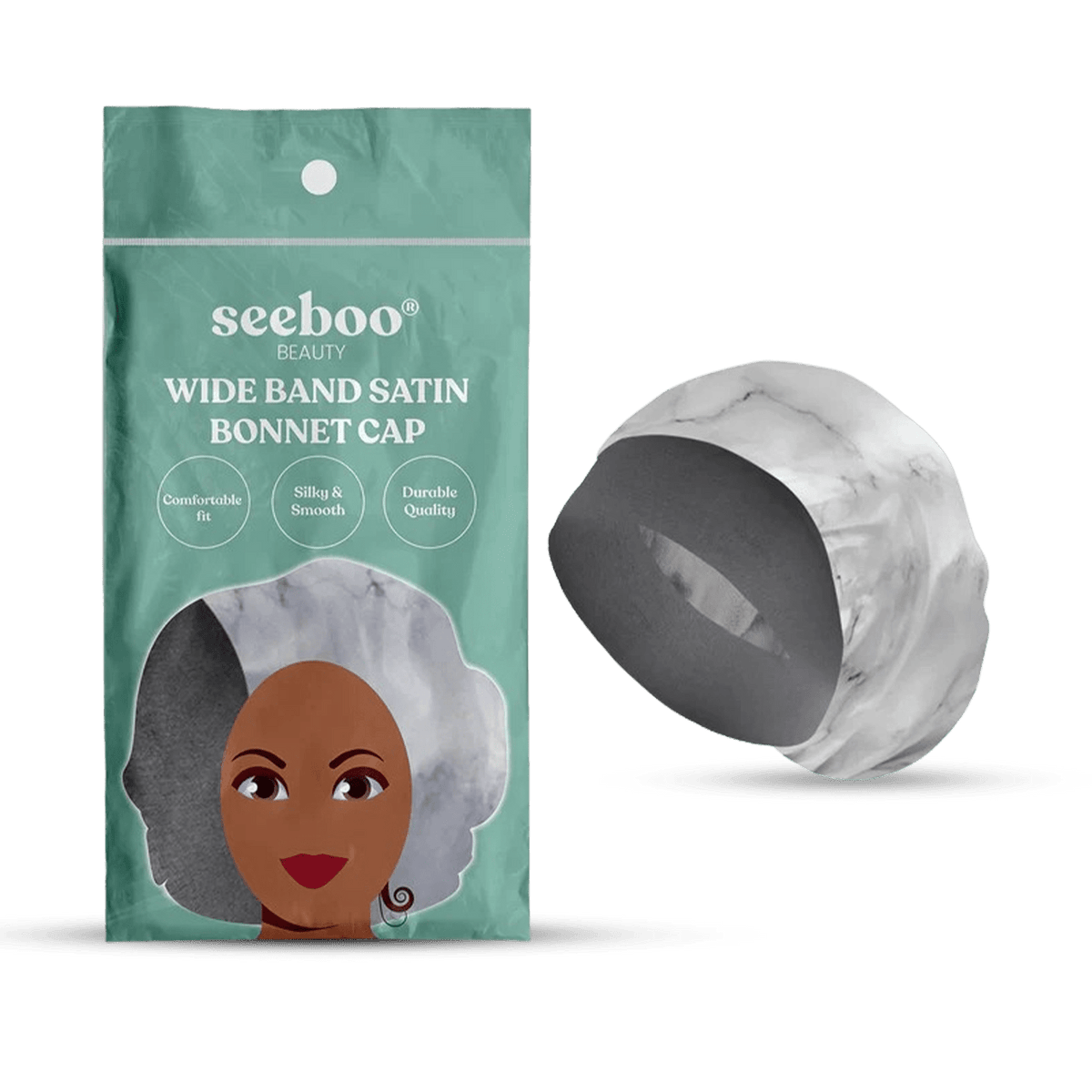 Women's Silky Satin Headband - Marble